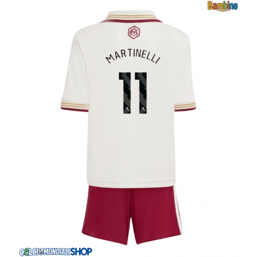 Maglie da calcio Arsenal Gabriel Martinelli #11 Terza Maglia Bambino 2025-26 Manica Corta + Pantaloni corti)